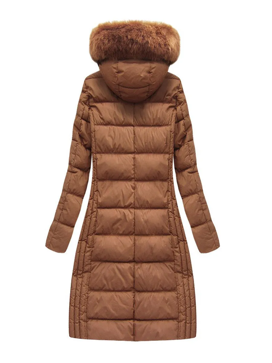 Autumn Winter Hooded Thick Zipper Coat