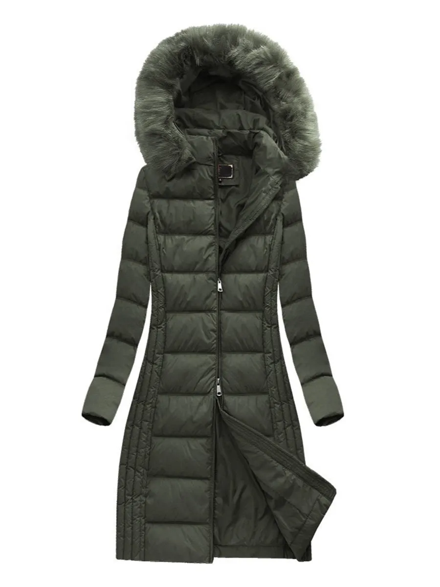 Autumn Winter Hooded Thick Zipper Coat