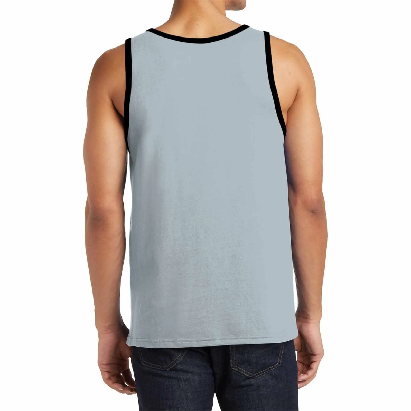 Custom Tank Tops Name&Face American Flag Grey Sleeveless T Shirt Personalized Men's All Over Print Tank Top