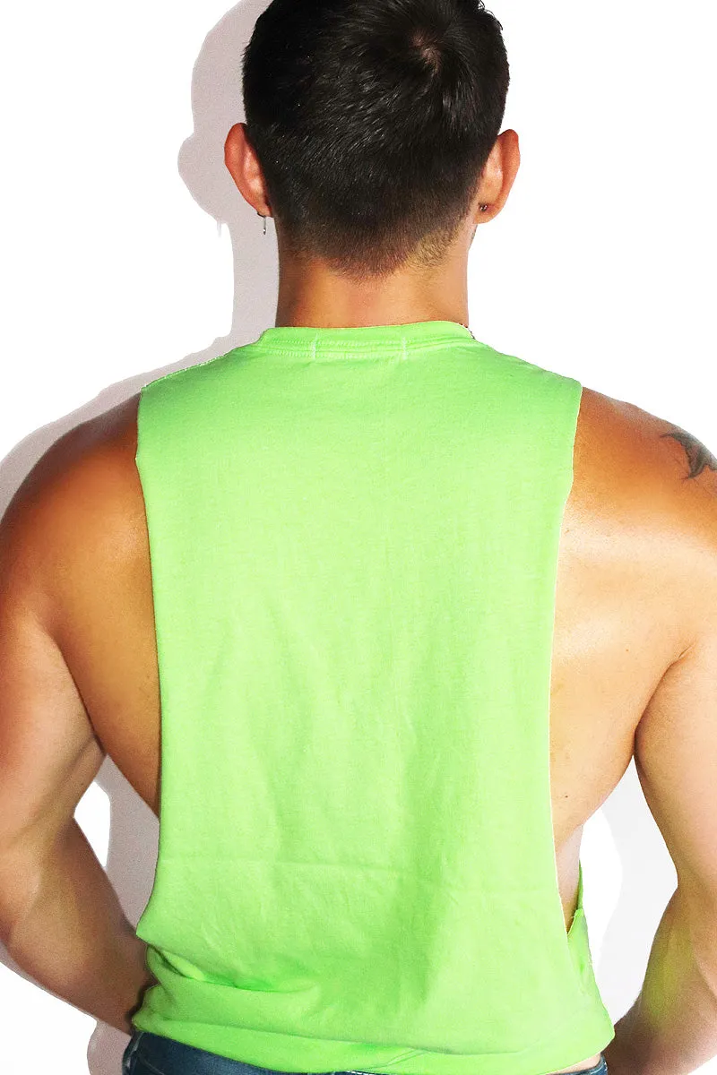 DemoBrat Low Arm Shredder Tank-Neon Green