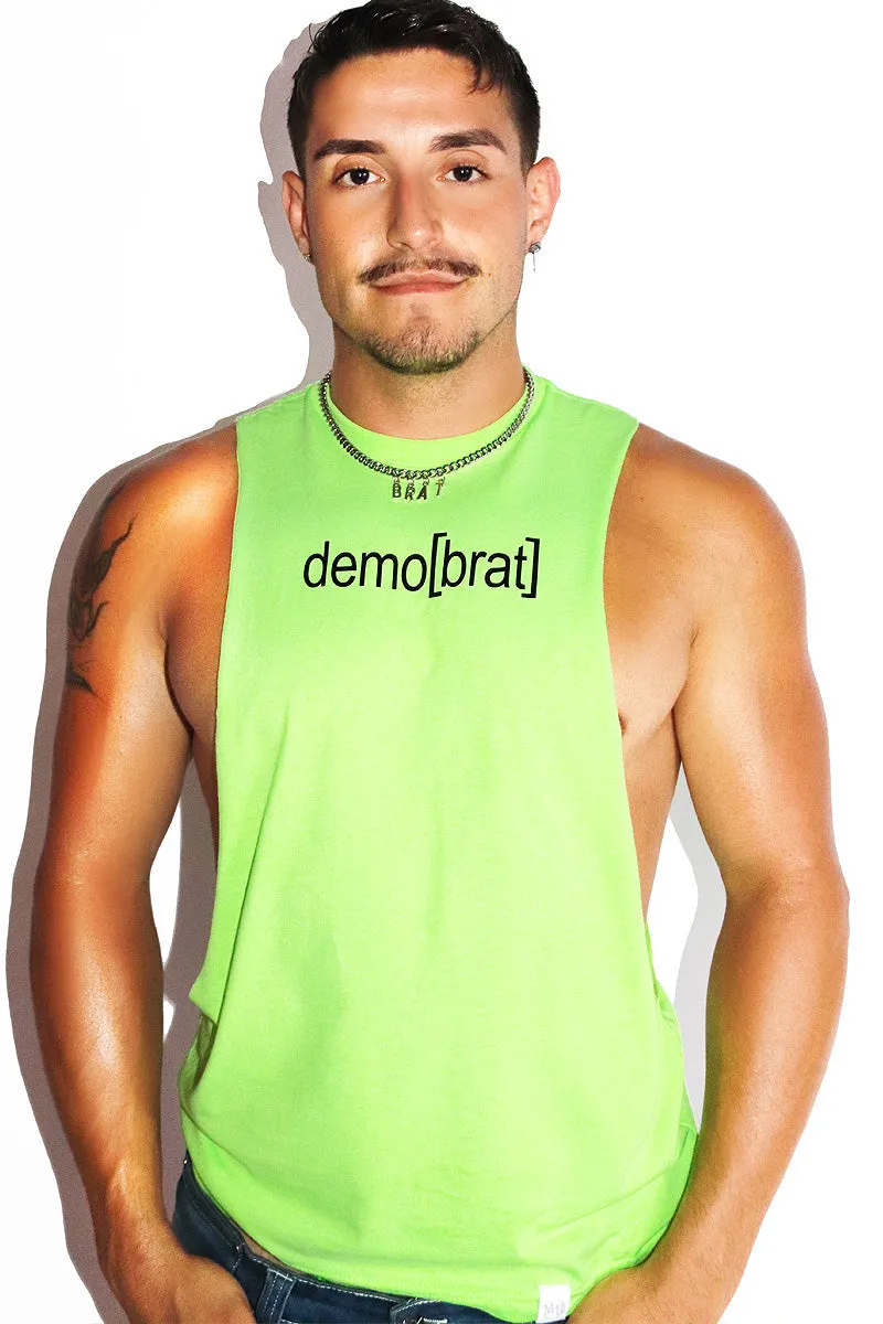 DemoBrat Low Arm Shredder Tank-Neon Green