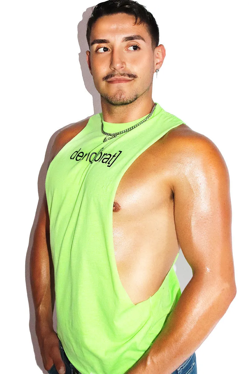 DemoBrat Low Arm Shredder Tank-Neon Green