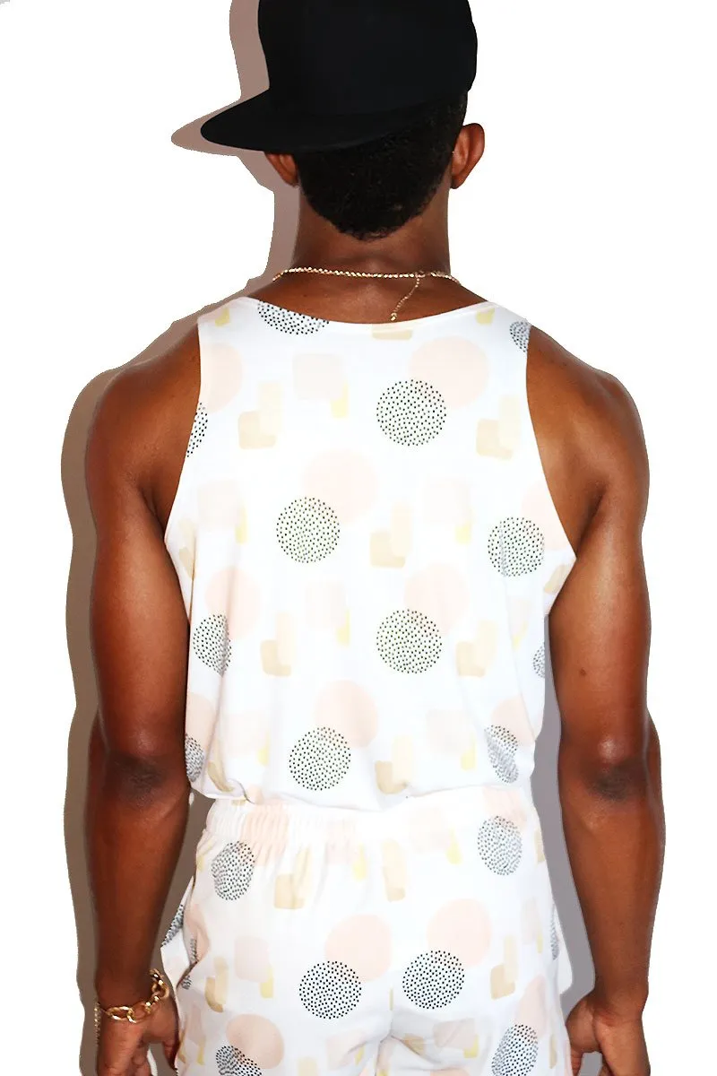 Desert Haze Racerback Tank- White