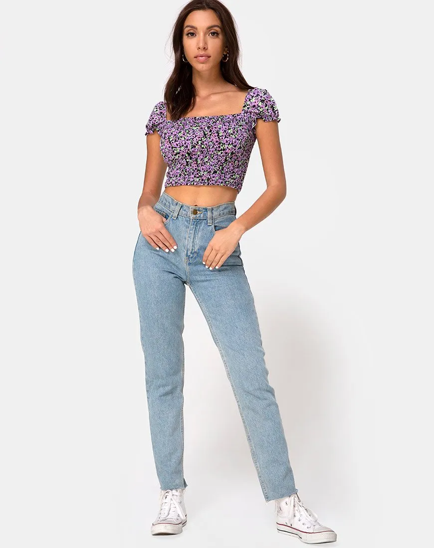 Elso Crop Top in Lilac Blossom