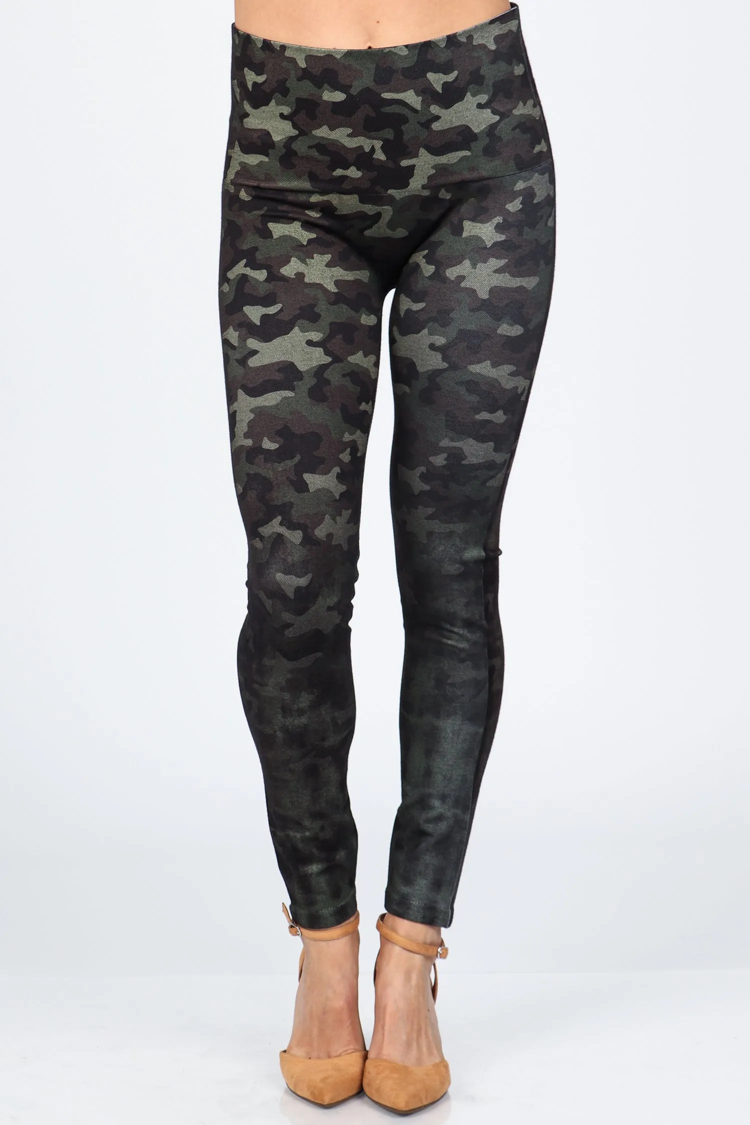 Faded Camo Print Leggings