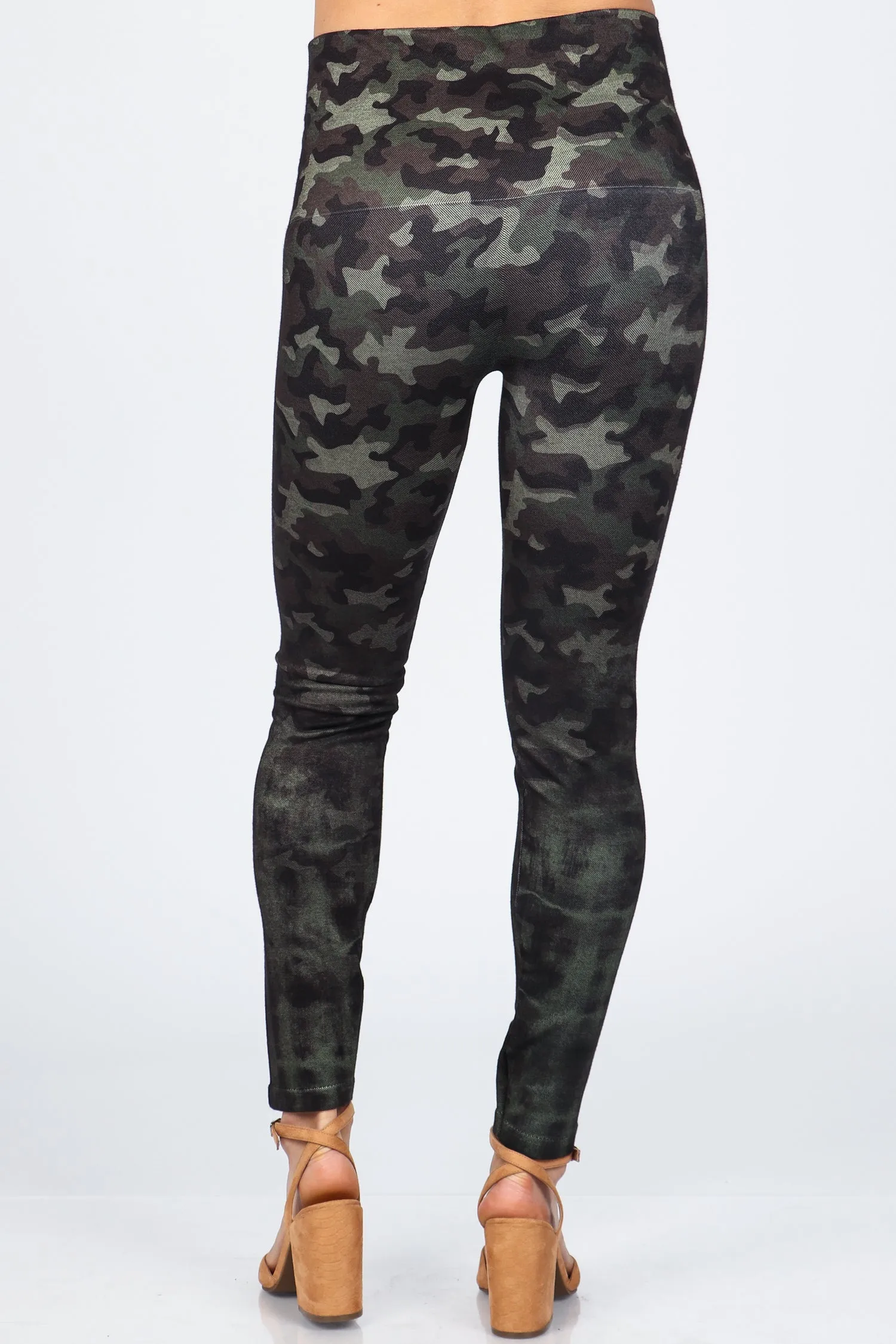 Faded Camo Print Leggings