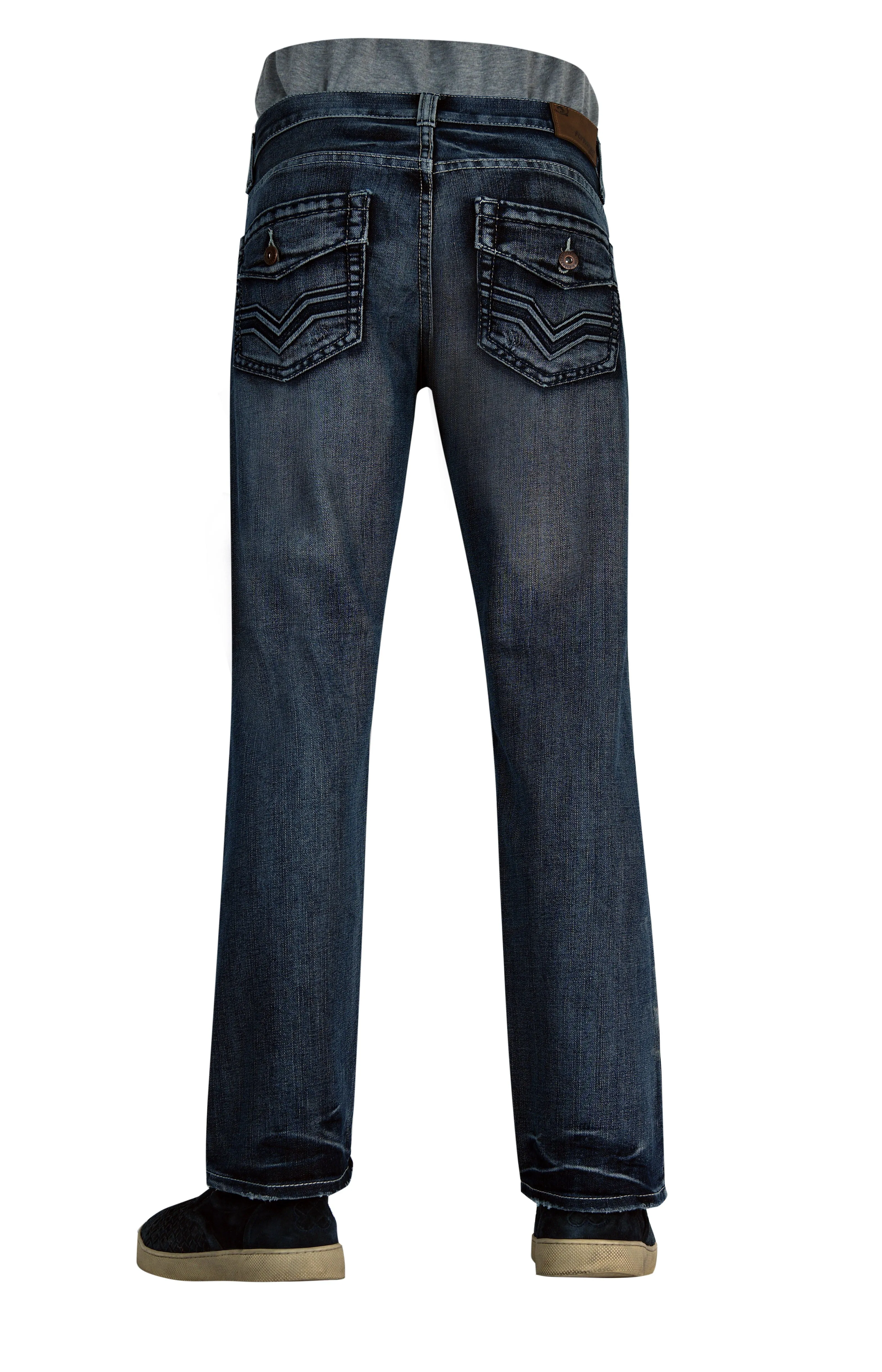 Flypaper Mens Straight Jeans Med Silver Haze Regular Fit