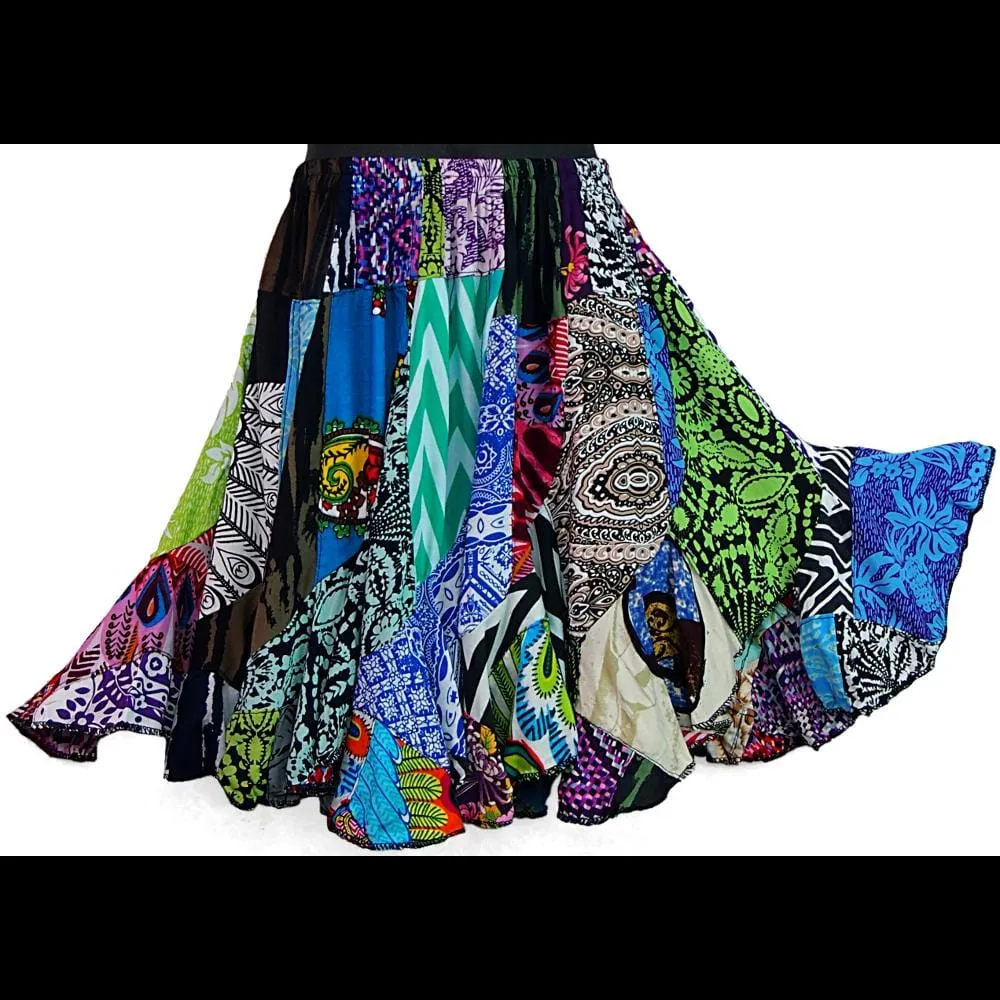 Girl's Patchwork Swirl Skirt (Ages: 4, 6, 8)