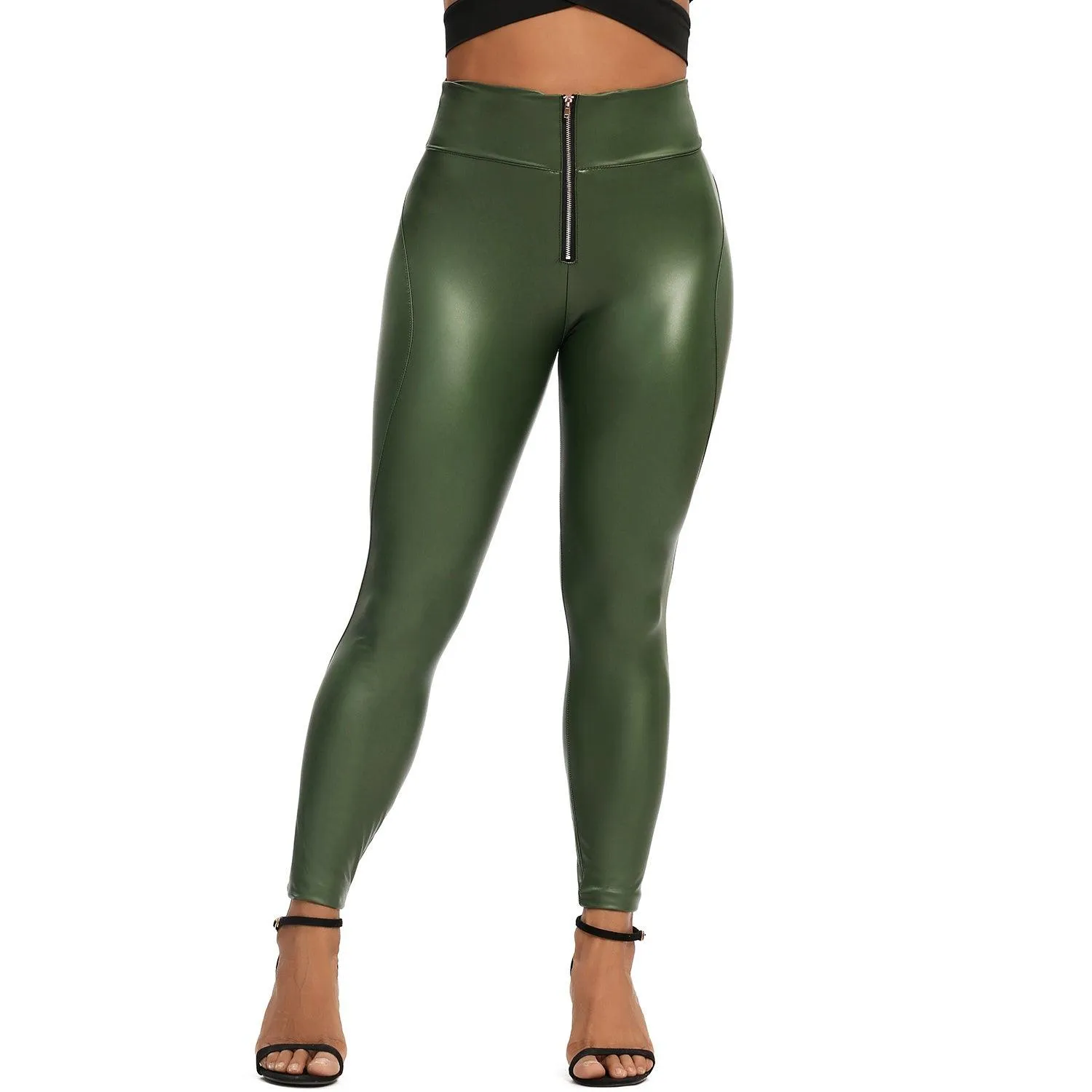 High Waist Faux Leather Leggings