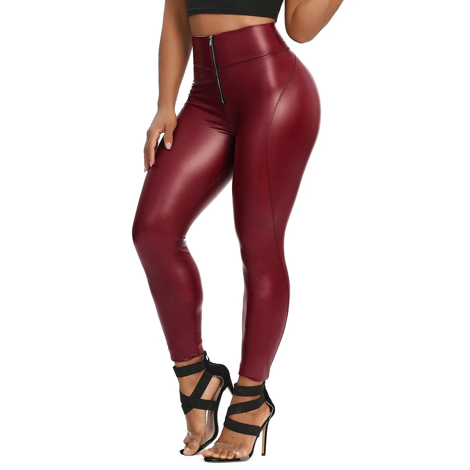 High Waist Faux Leather Leggings