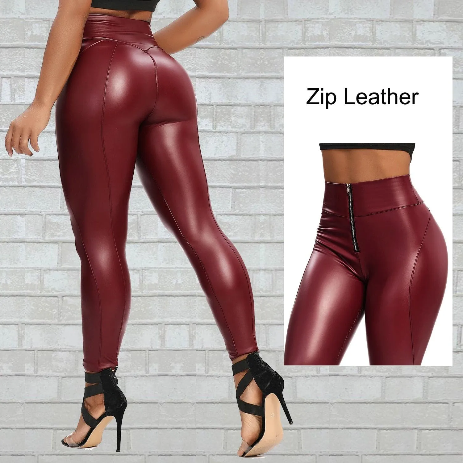 High Waist Faux Leather Leggings