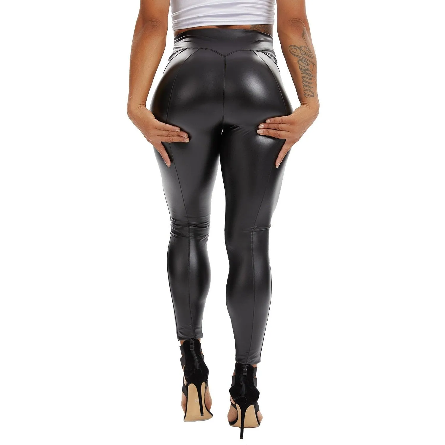 High Waist Faux Leather Leggings