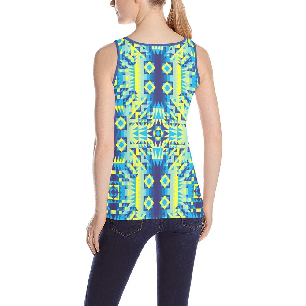 Kaleidoscope Jaune Bleu Tank Top for Women