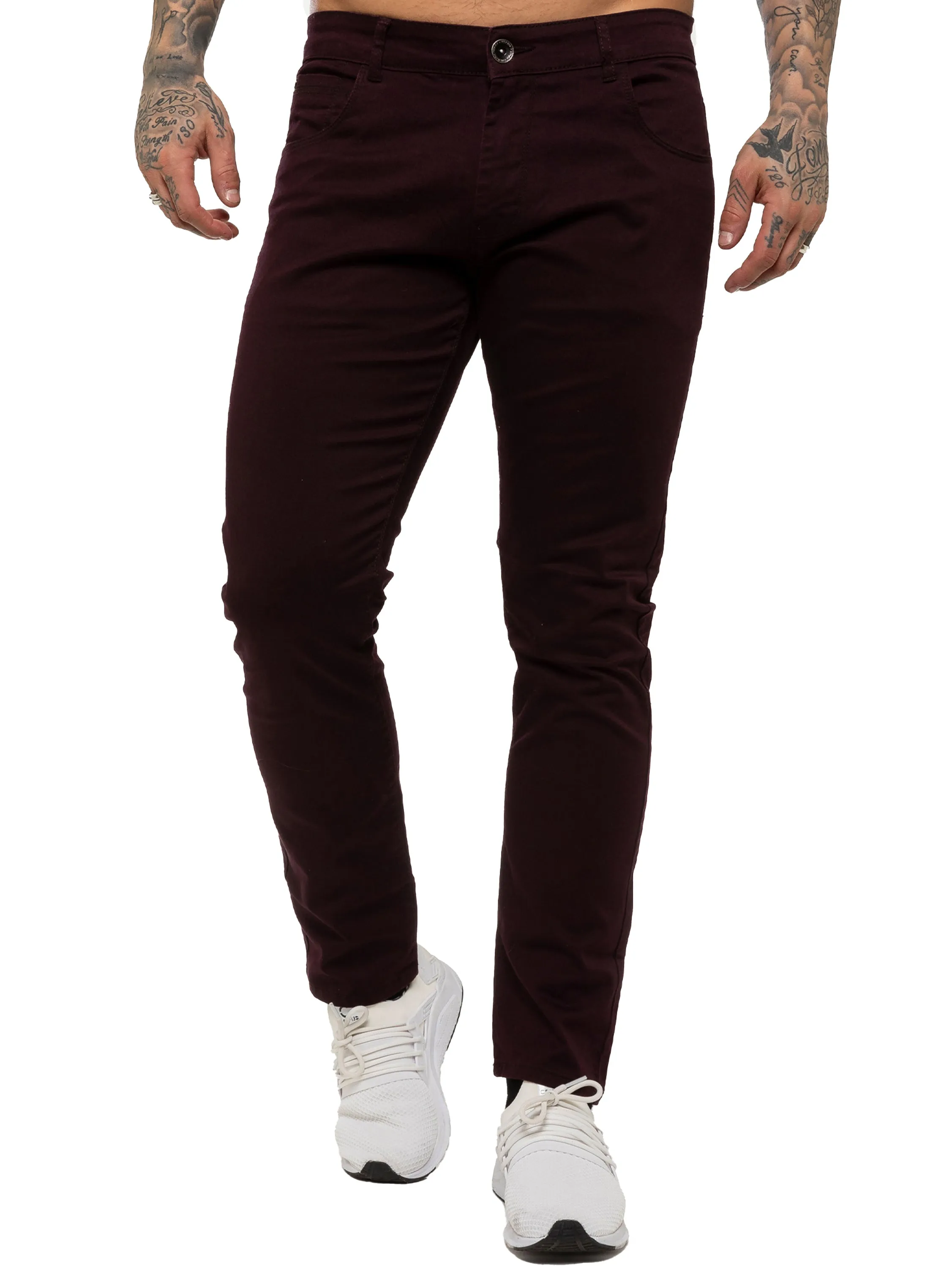 Kruze | Mens Slim Fit Stretch Chinos