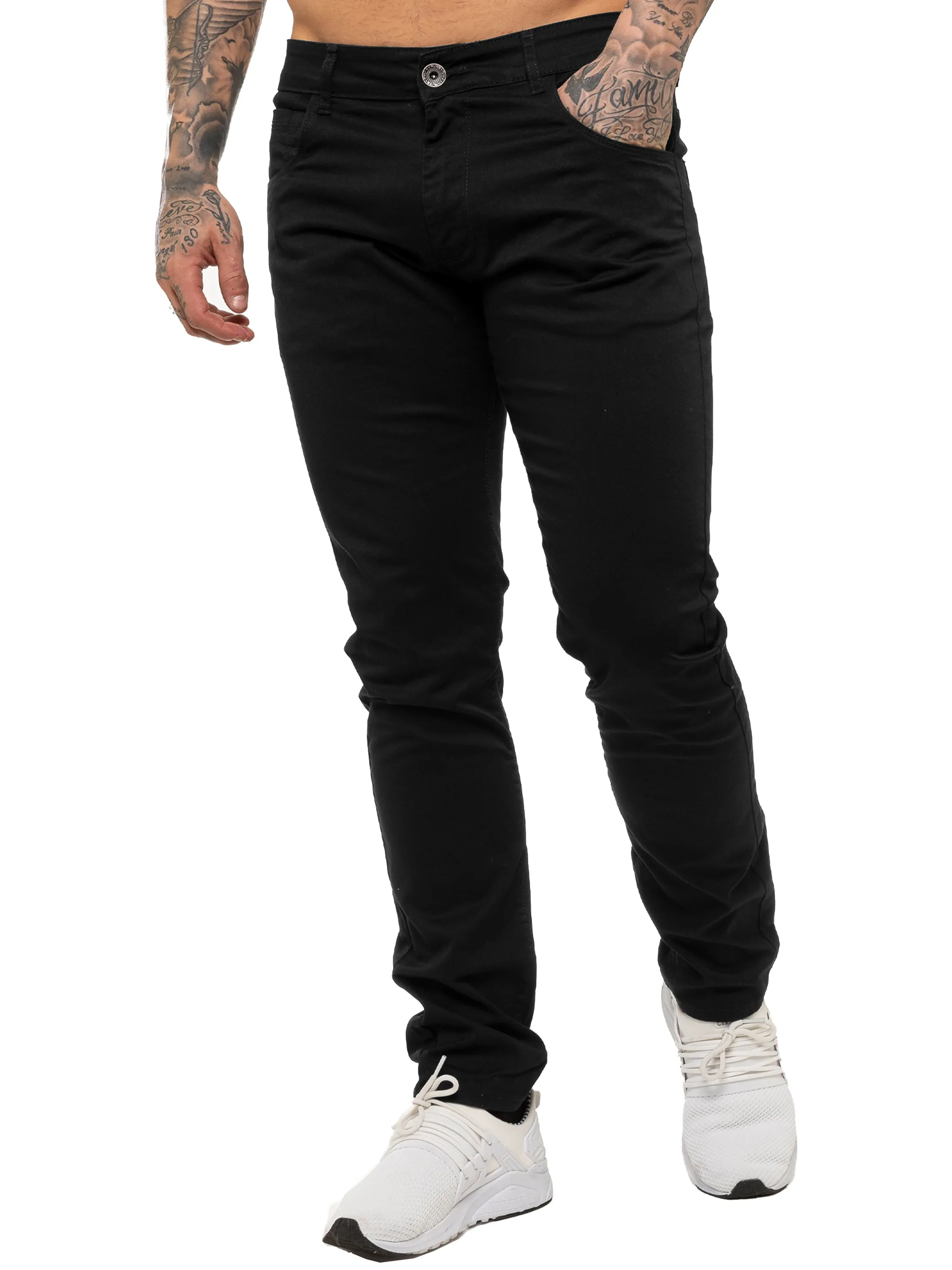 Kruze | Mens Slim Fit Stretch Chinos