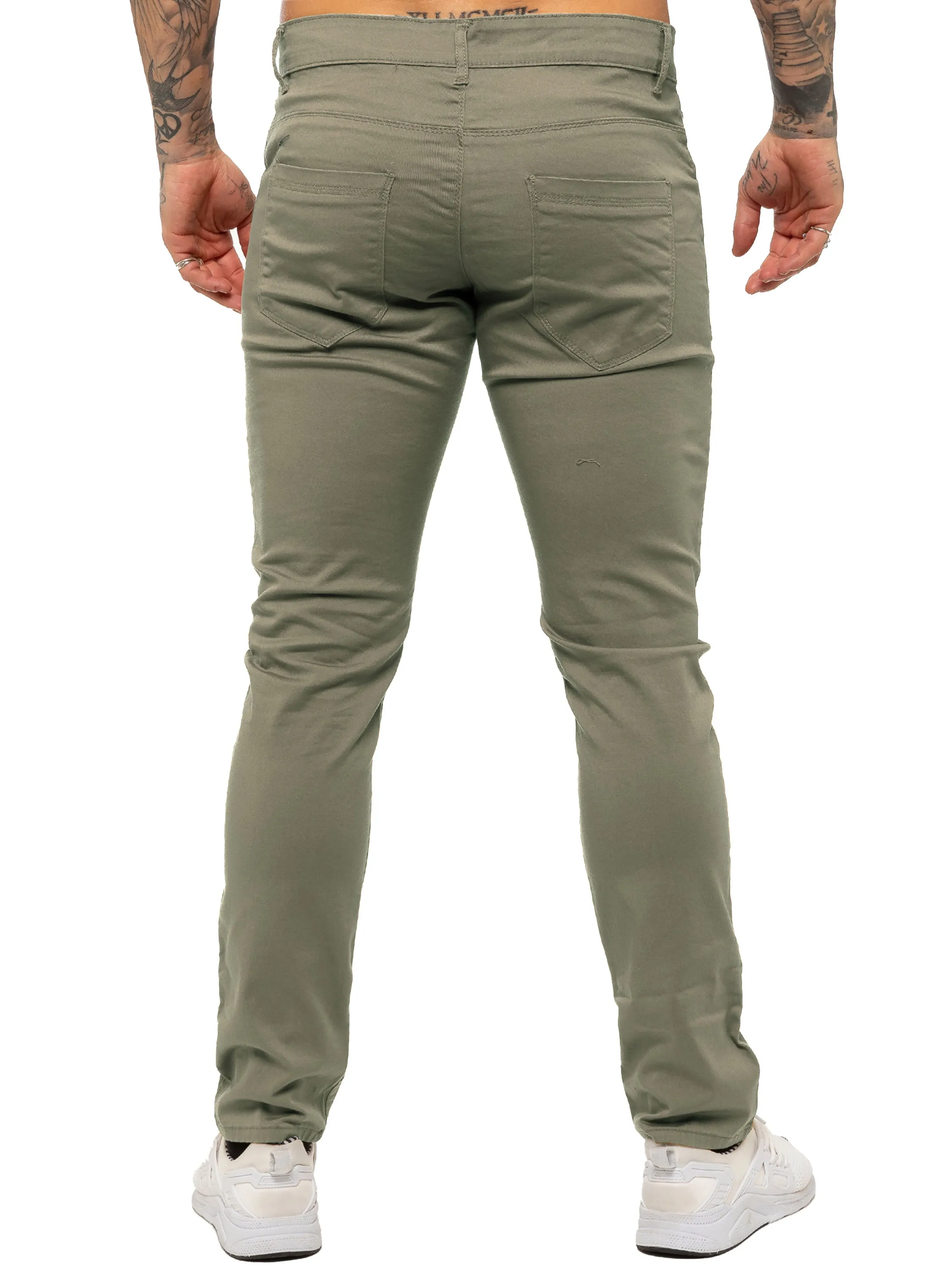 Kruze | Mens Slim Fit Stretch Chinos