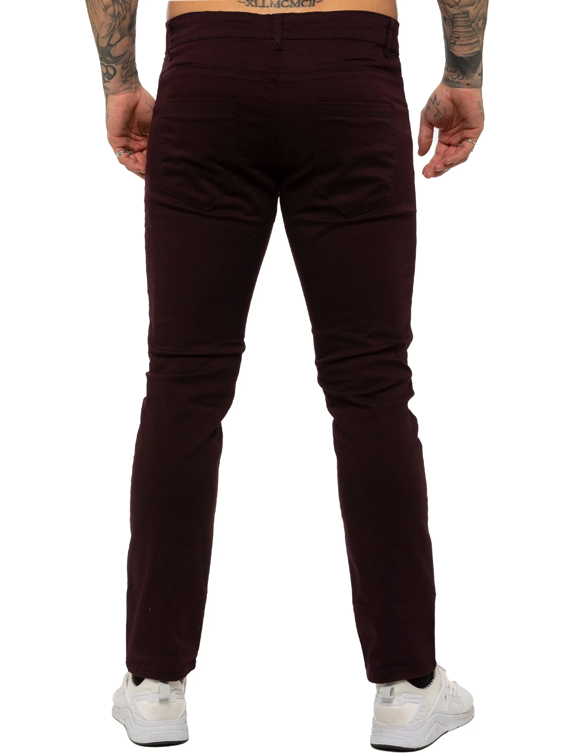 Kruze | Mens Slim Fit Stretch Chinos