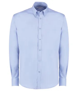 Light Blue - Slim fit non-iron Oxford twill shirt long-sleeved (slim fit)