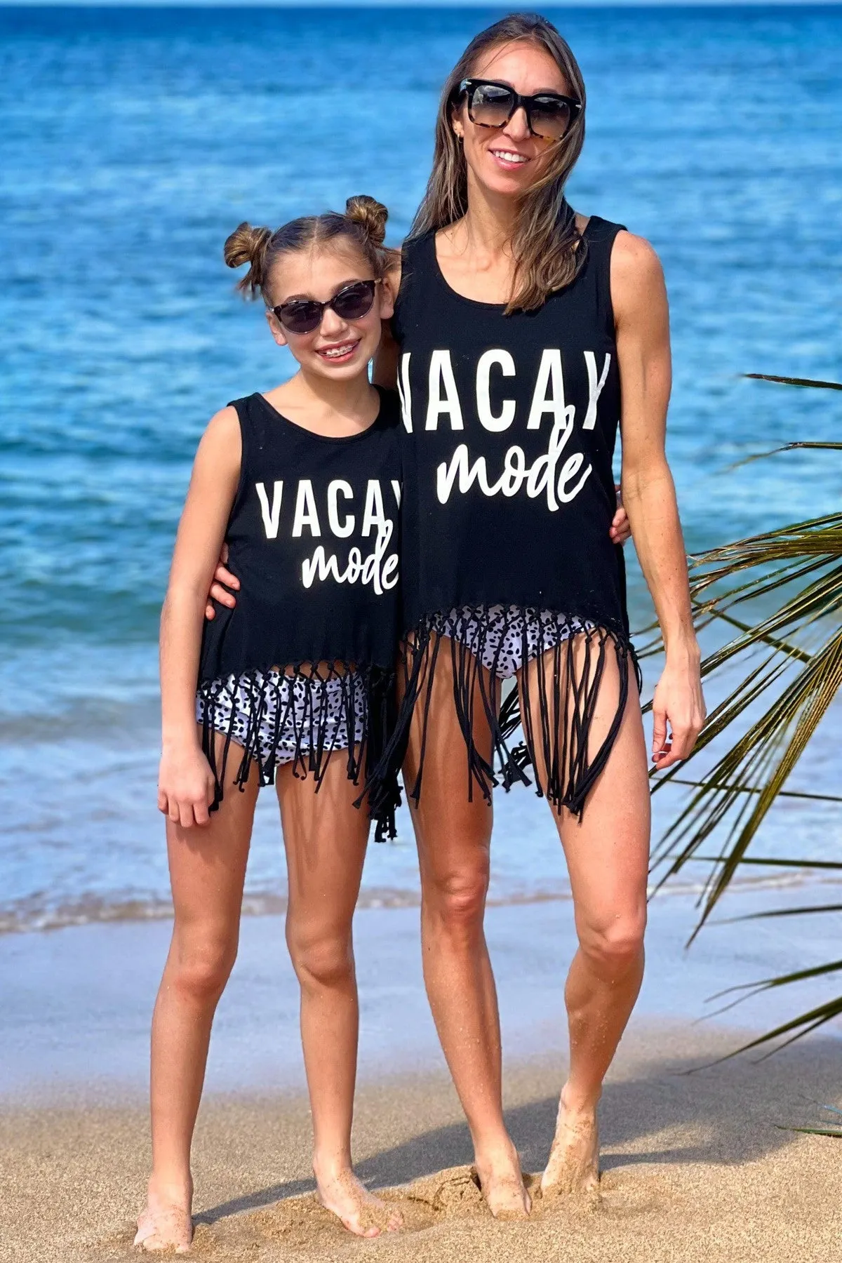 Mom & Me - "Vacay Mode" Black Tank Top