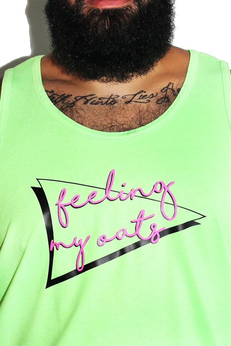 PLUS: Feeling My Oats Racerback Tank- Neon Green