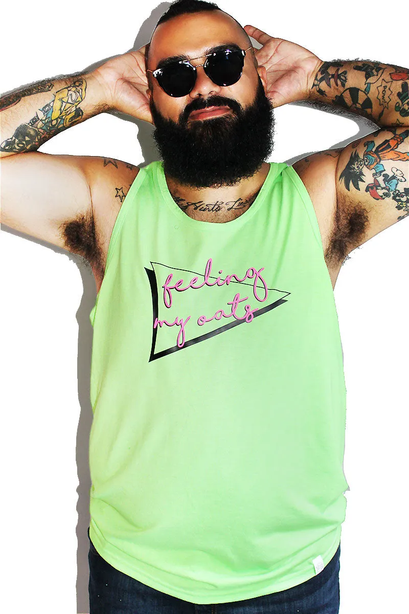 PLUS: Feeling My Oats Racerback Tank- Neon Green