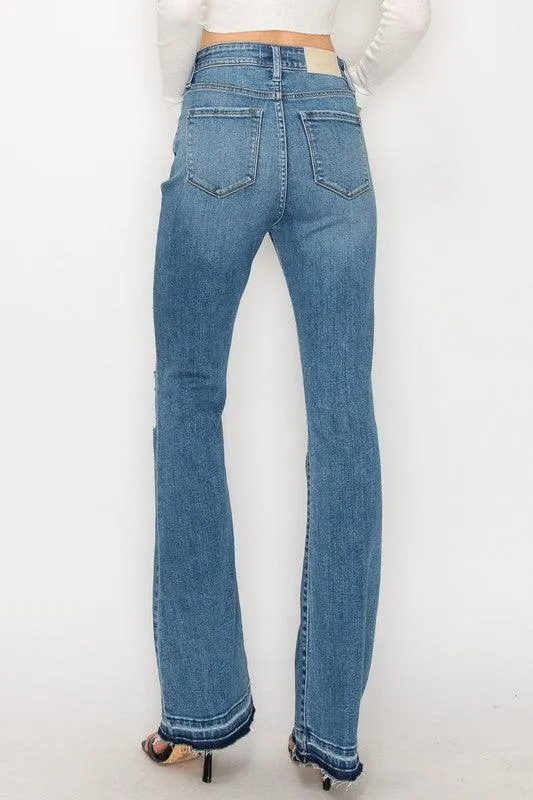 PLUS SIZE - HIGH RISE SKINNY BOOTCUT JEANS