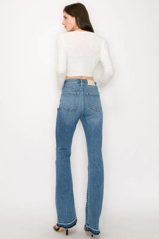 PLUS SIZE - HIGH RISE SKINNY BOOTCUT JEANS