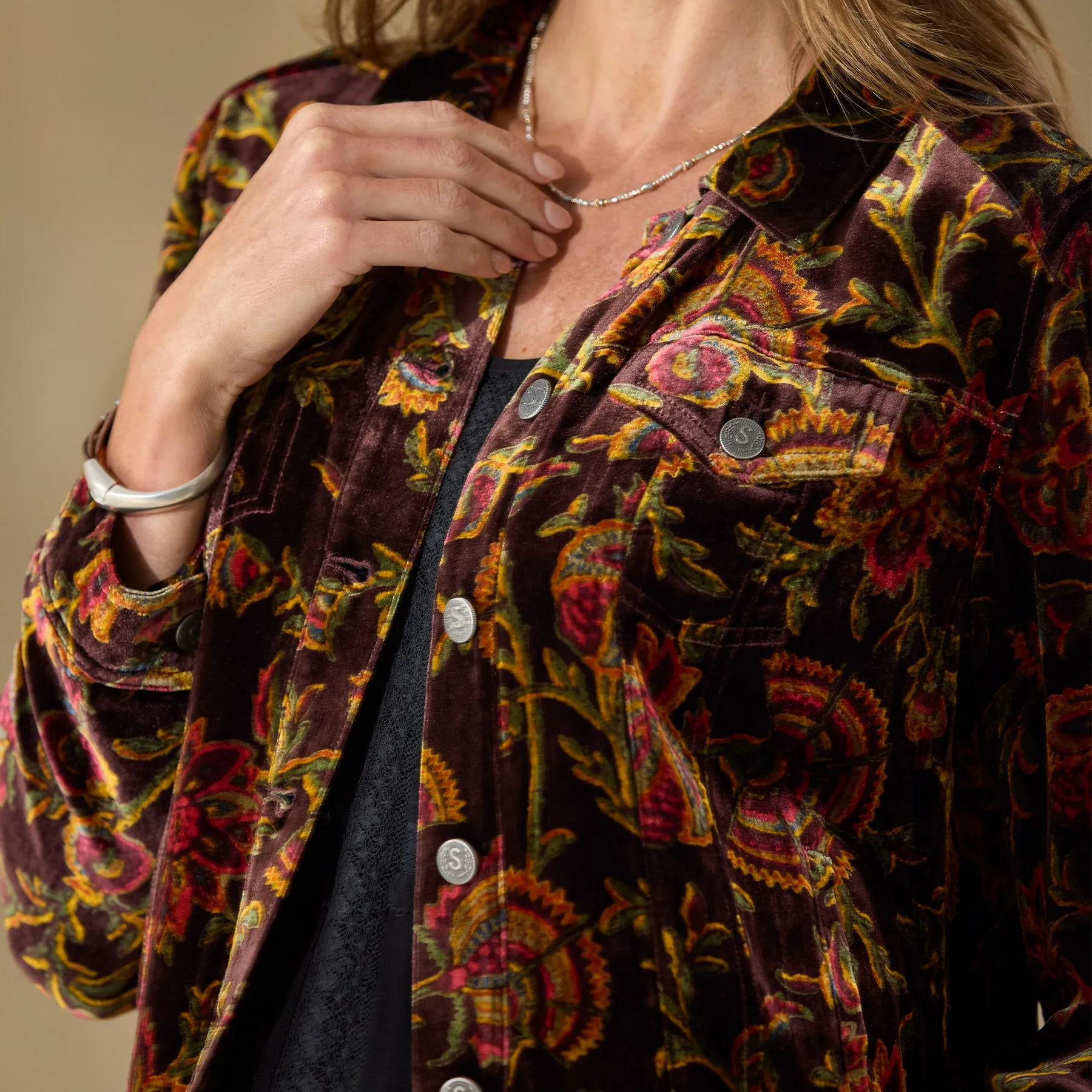 Printed Wren Velvet Jacket