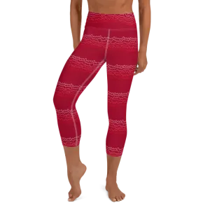 Red Earth High Waist Yoga Capri Leggings