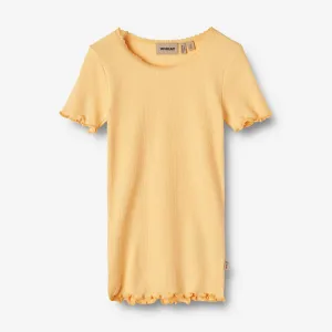 Rib T-Shirt S/S Katie - pale apricot