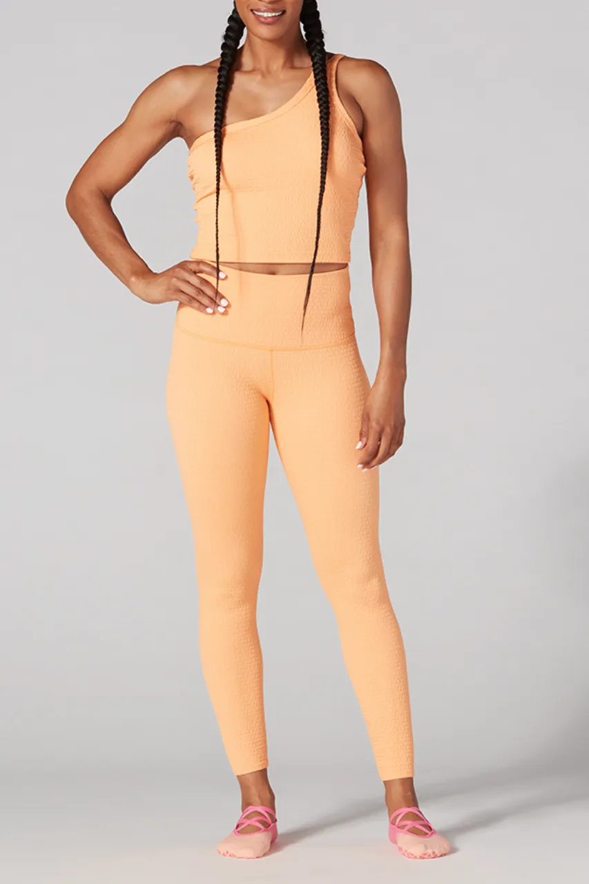 Seersucker High Waisted 7/8 Legging