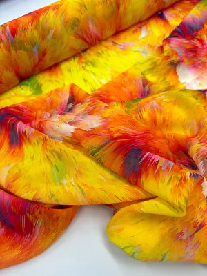 Silky chiffon prints - Yellow Tropics