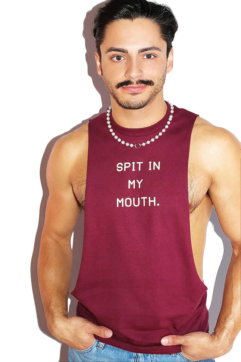 Spit In My Mouth Low Arm Shredder Tank-Burgandy