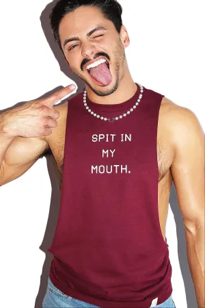 Spit In My Mouth Low Arm Shredder Tank-Burgandy