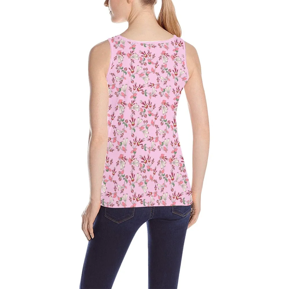 Strawberry Floral Tank Top for Women