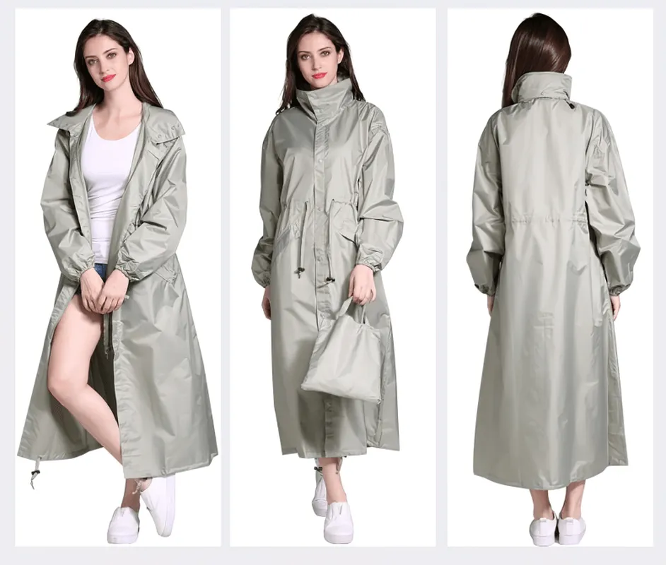 Stylish Women's Extended Waterproof Raincoats - SF0125