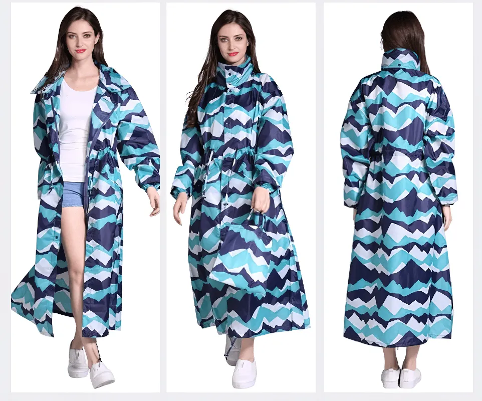 Stylish Women's Extended Waterproof Raincoats - SF0125