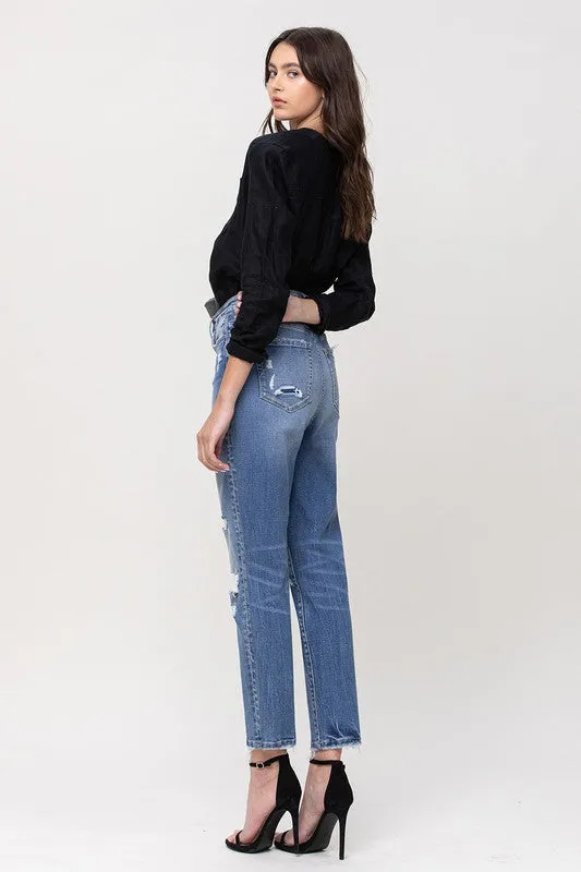 SUPER HIGH RISE STRETCH MOM JEANS