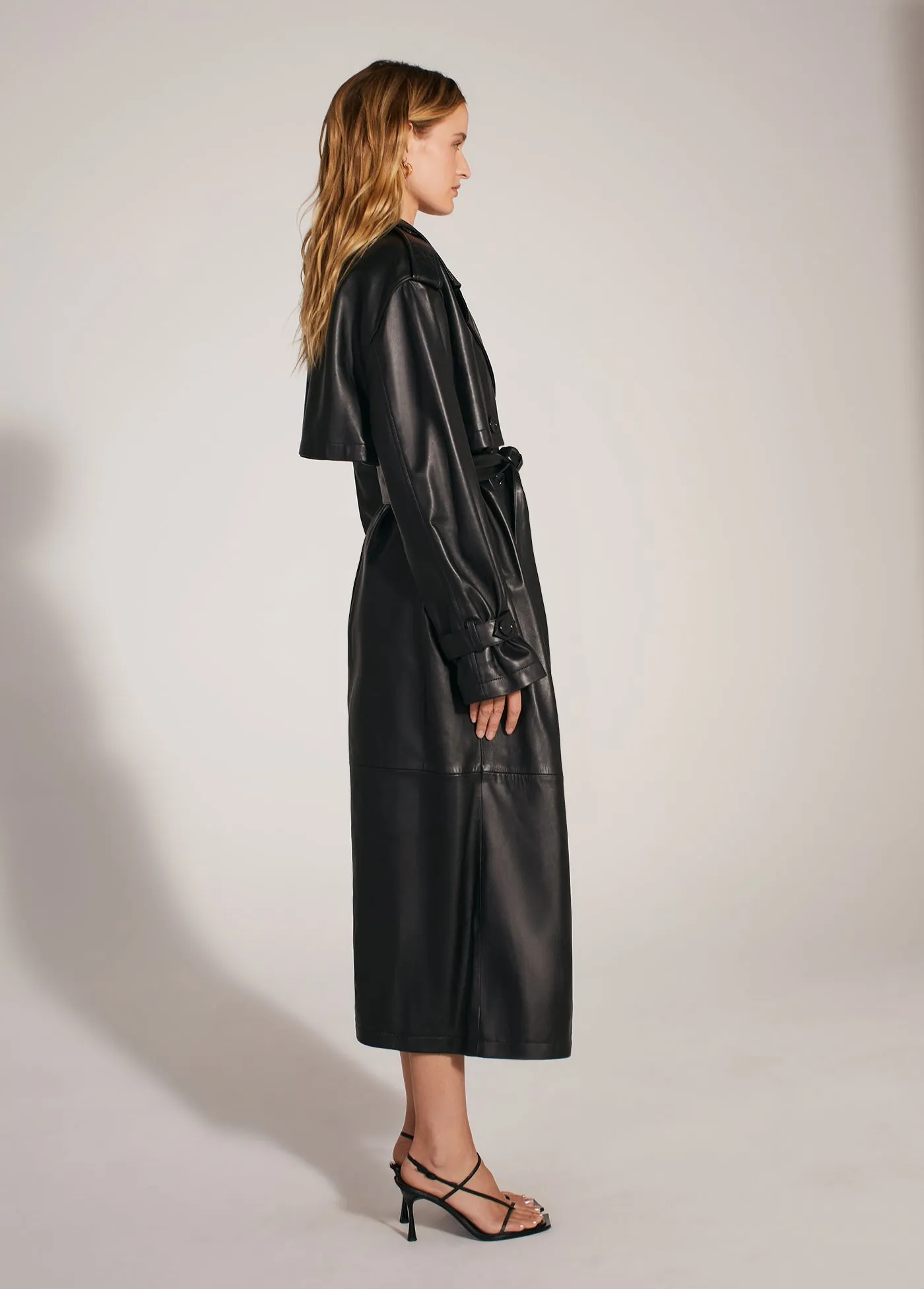 THE CHARLES LEATHER TRENCH