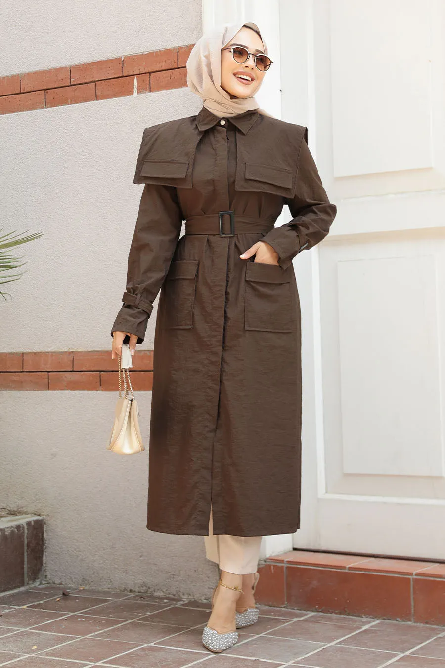 The Molly Full-Length Trench Coat redefines elegance and versatility in modest fashion