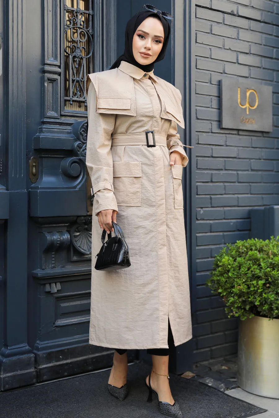 The Molly Full-Length Trench Coat redefines elegance and versatility in modest fashion