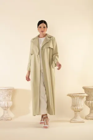 TRENCH COAT IN LIGHT GREEN