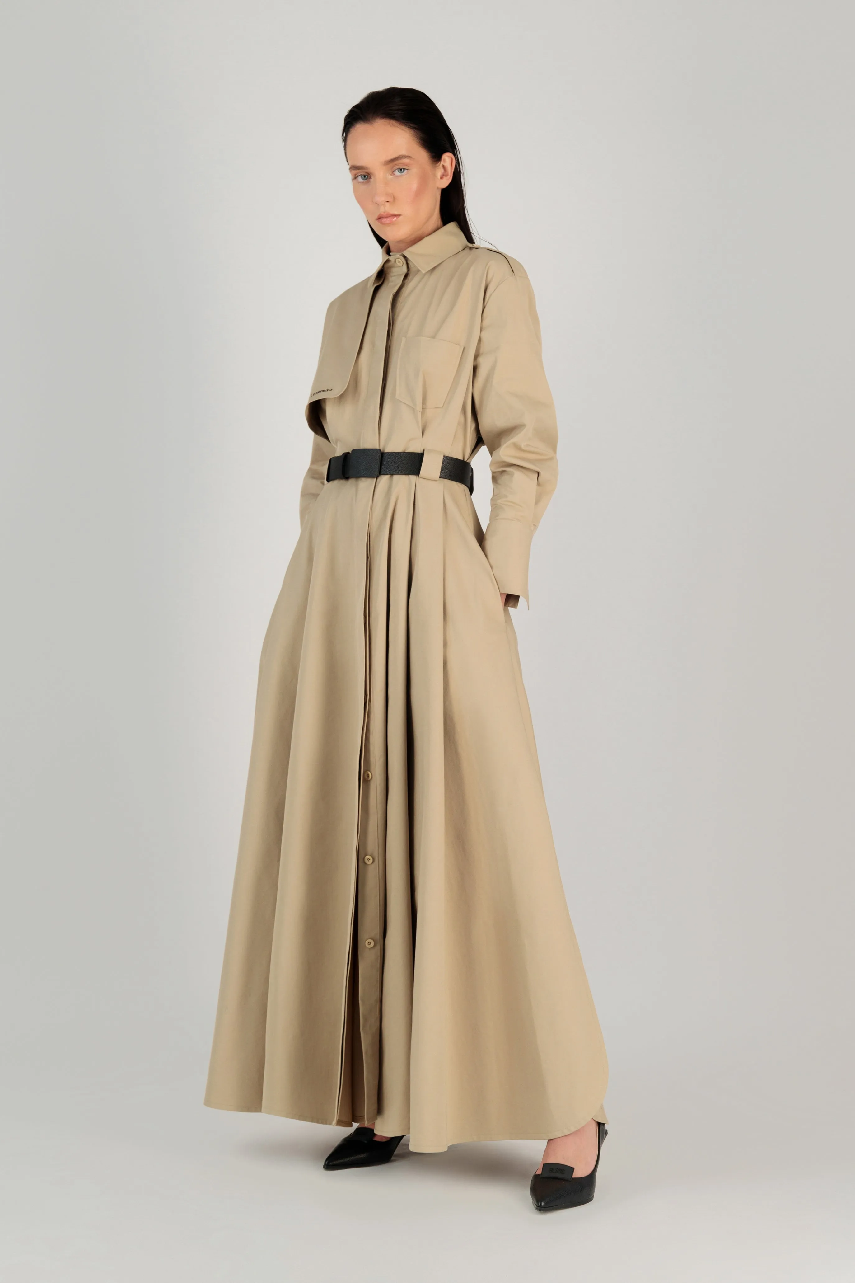 TRENCH MAXI DRESS