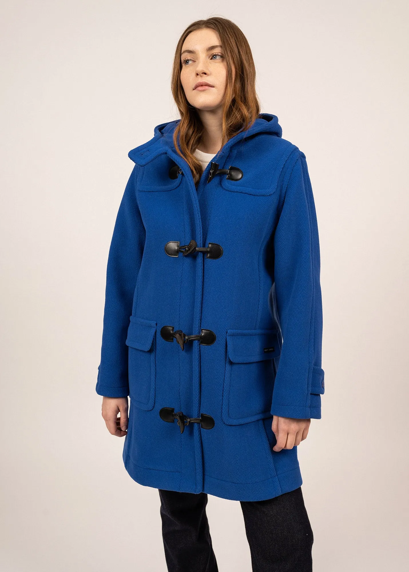 Venus classic duffle-coat - in wool, with herringbone pattern (GITANE)