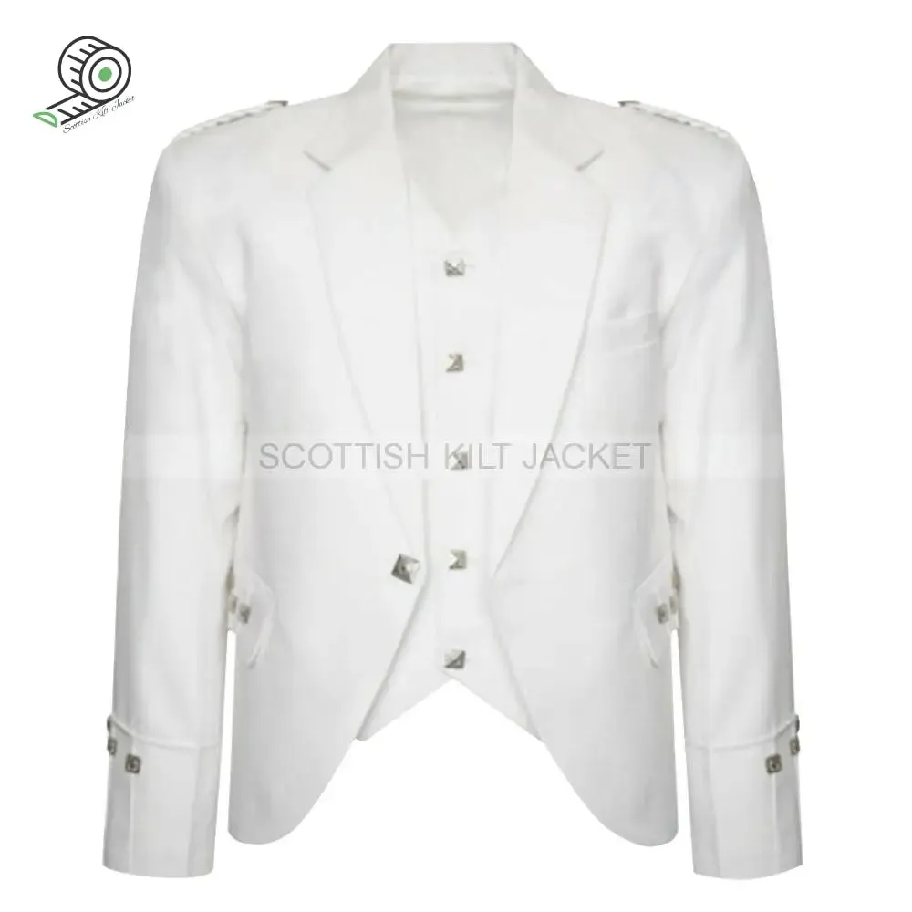 White Argyll Jacket And Vest