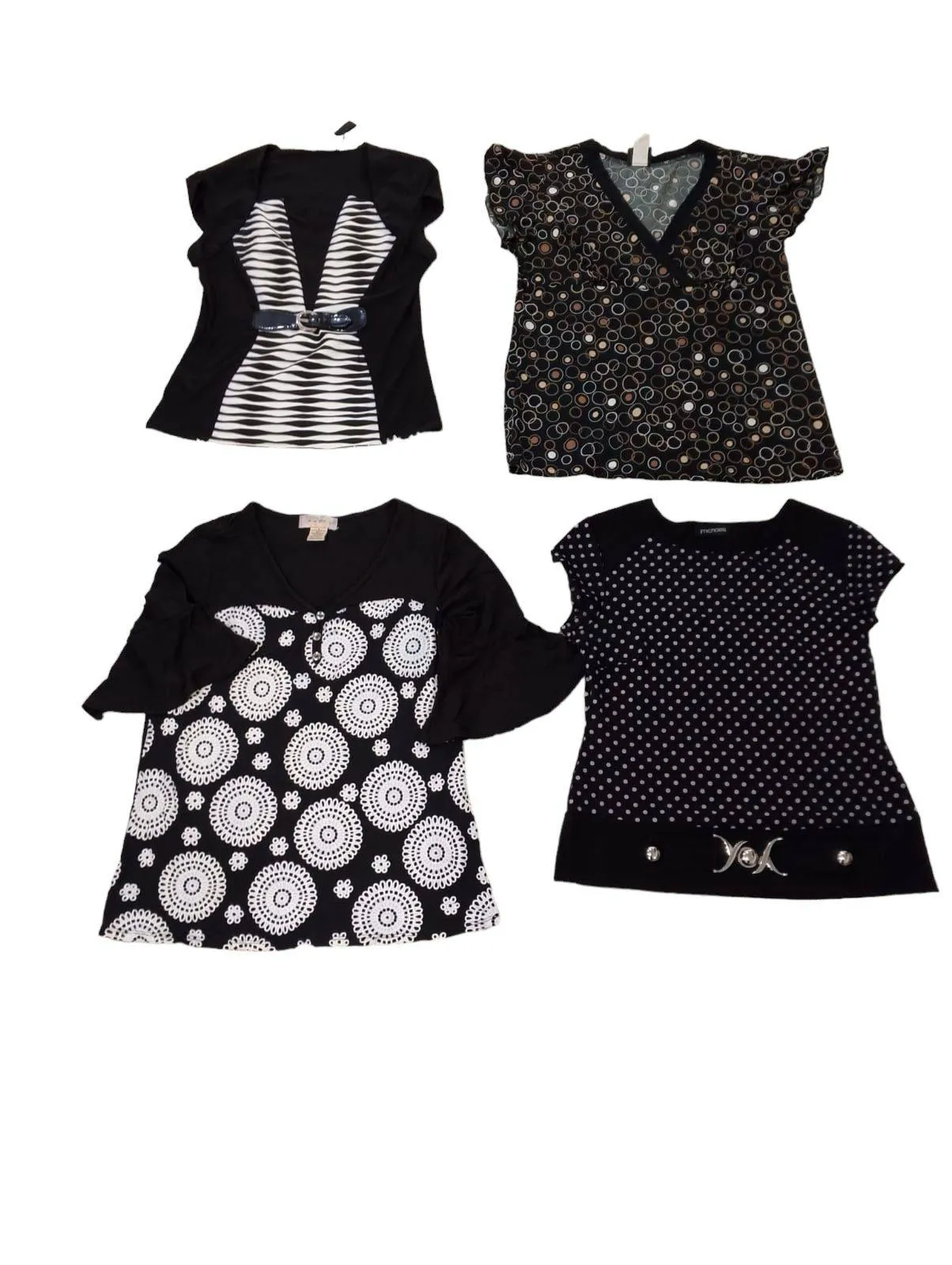 Y2k 2024 - Black Shaded Elegant Blouses - 43 pcs